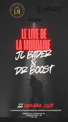 Le live de la mondaine JC BADER & DR BOOST