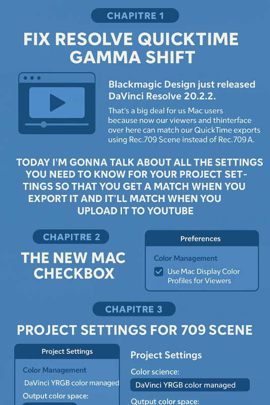Corriger le QuickTime Gamma Shift dans DaVinci Resolve1