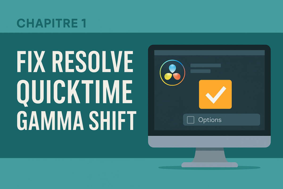 Corriger le QuickTime Gamma Shift dans DaVinci Resolve3