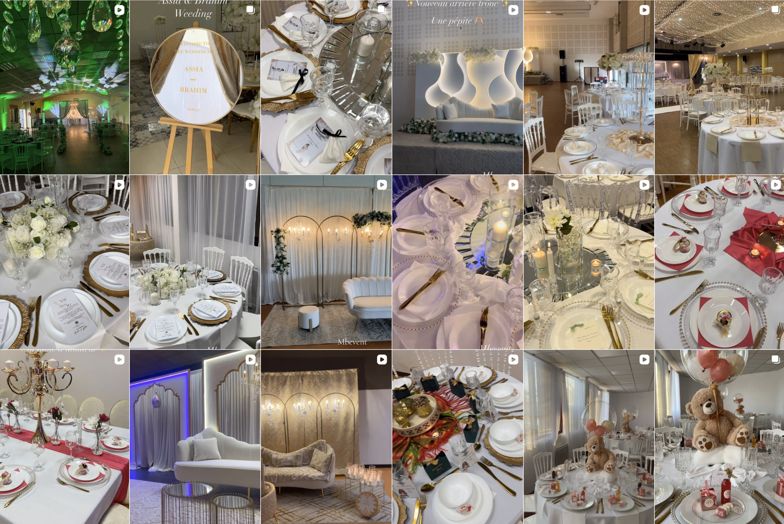 Décoration mariage et réception MD Event Instagram