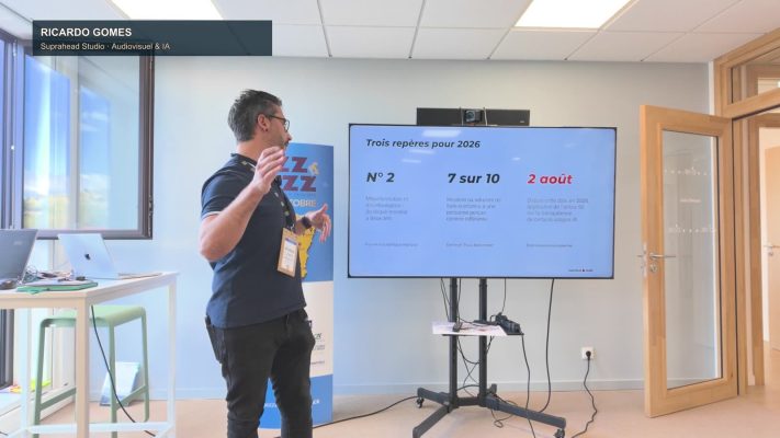 Ricardo Gomes, de Suprahead Studio, présente sa conférence sur la vidéo d’entreprise et la confiance au Rés’O d’Obernai pendant Bizz & Buzz 2026